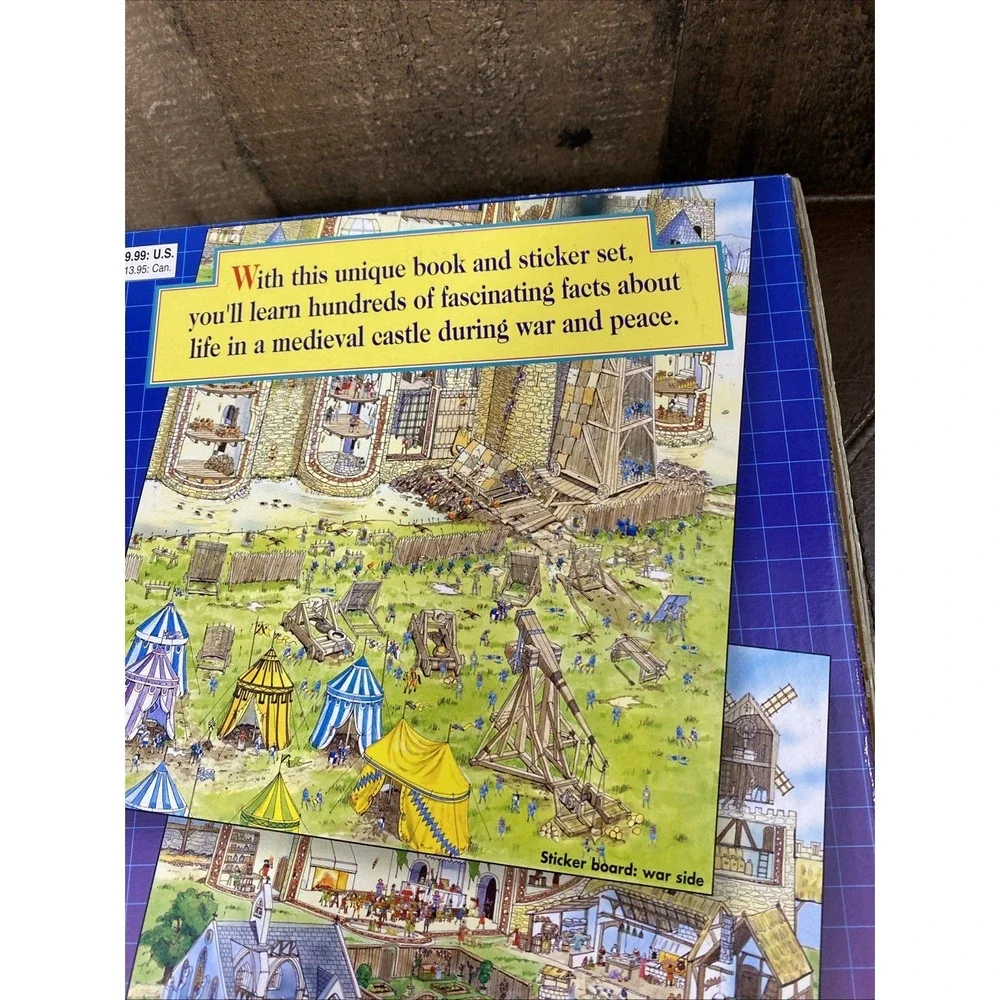 VTG Readers Digest Micro Stickers Castle Siege Worlds of Adventure Medieval Kids